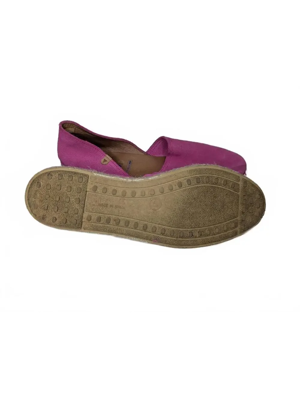 Verbenas Carmen Pink Suede Espadrille Slip-On Loafers Size 41‎
